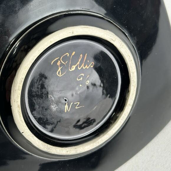 collin fused art glass Trinket tray handcrafted dish signed set of 2 - Picture 14 of 16